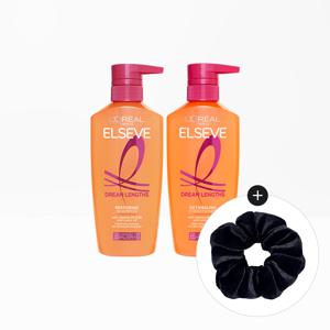 엘세브 드림랭스 2종(샴푸 400ml+컨디셔너 헤어팩 410ml)+스크런치(랜덤)