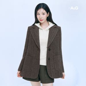[론칭가 99,900원] 더엣지 24FW 울혼방 보이핏 하프코트