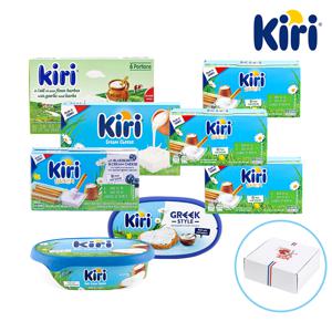 크림치즈 BEST 선물패키지(스프레드 플레인1+그릭스타일1+포션 플레인1+갈릭앤허브1+딥앤크런치 플레인3+블루베리1)