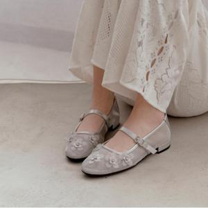 [최초가 69,000원] 러브포멜 플로르 메리제인 Silver 2cm