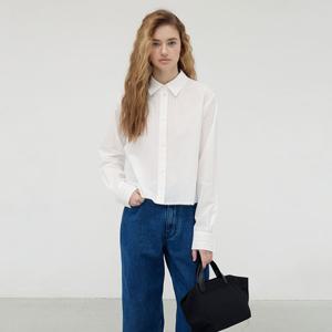 LACE-TRIM COTTON SHIRT - OFF WHITE