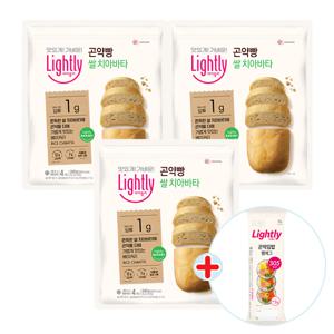 곤약빵쌀치아바타 240g(60g 4입) x 3봉 + 증.정 곤약김밥 220g