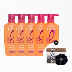 엘세브 드림랭스 샴푸 400ml / 컨디셔너 헤어팩 410ml 5개+스누피 타올 1장(랜덤)+스크런치(랜덤)