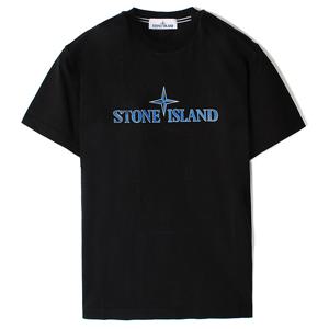 [명품] 24FW 스톤 엠보 로고 반팔티 블랙 81152NS80