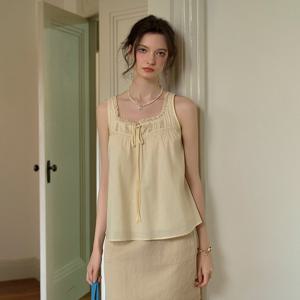 6/26일 예약배송_SR_Soft cotton side tie vest