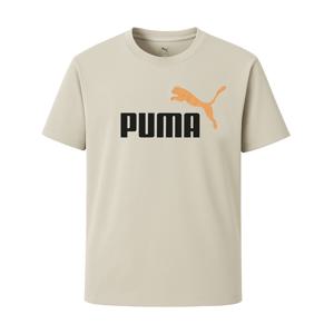 PUMA 에센셜 투컬러 NO.1 로고 남성 반팔티 반팔 티셔츠 스노우 화이트 684708-87