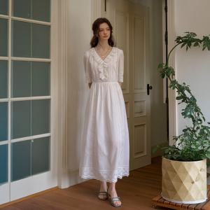 SR_Cotton victoria ruffle white dress