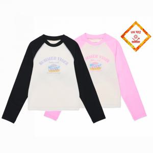 [내셔널지오그래픽키즈] K252GRG430 여아 세미크롭 래쉬가드 롱티