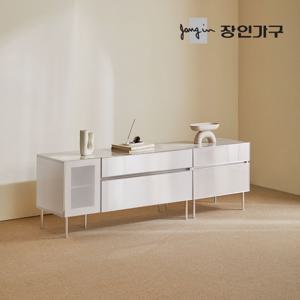 무와 E0등급 하이그로시 1800 높은 거실장 티비다이 세트