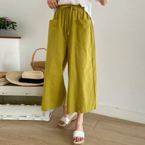 빌즈 쿨링 와이드 8부 밴딩 팬츠 A12