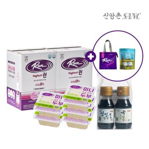 플러스캠핑세트 런24개입+미니두부5모+테이블간장+캠핑팩