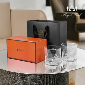 로얄리프 발베니 언더&위스키잔 2p /집들이 술잔 선물세트 언더락잔 감각적인바웨어 위스키러버 고급홈바