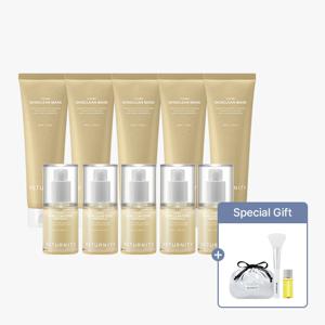 [유인나겟뷰단독패키지ㅣ한정수량] 율무팩 200g x 5개 + 율무앰플  40ml x 5개 (+ 스파츌러&실버 파우치+호호바오일 미니)