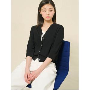 [25SS]레이온 혼방 카디건  블랙 (BF535AC065)