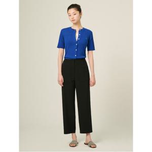 [25SS]폴리 혼방 배기핏 팬츠  블랙 (BF5321C095)