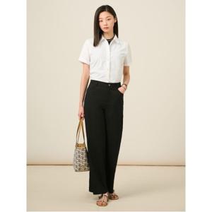 [25SS]플리츠 세미 와이드 팬츠  블랙 (BF5421C035)