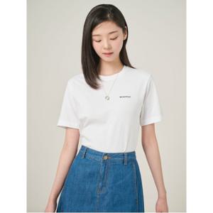 BEANPOLE 로고 반소매 티셔츠  화이트 (BF5542C551)