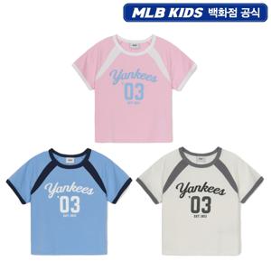 MLB키즈 바시티 여아 크롭 티셔츠 7FTSV0553 JS