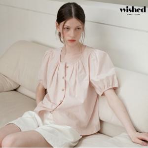 정상가:59000원ㅣ썸머 데일리 라운드넥 반팔 블라우스 (WICBBL032)