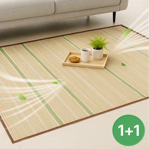 [홈앤시스] 1+1 시원한 천연 야생초 매트 대자리 거실매트 효도선물