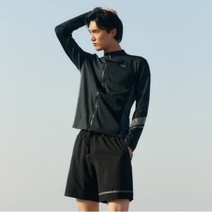 에센스 레귤러핏 집업 래쉬가드 세트 A5BM1PC05BLK