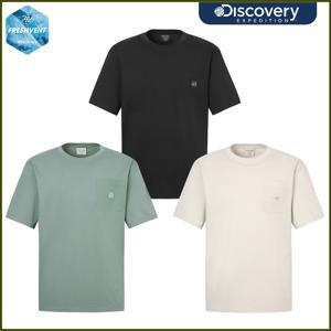 [디스커버리]25년신상 프레시벤트 공용 세미오버 우븐포켓 반팔티 DXRS7C053