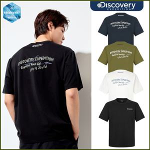 [디스커버리]25년프레시벤트 공용 워싱 마운틴 핸드드로잉 반팔티 DXRS8P053