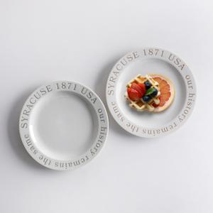 레터링 원형 디저트 접시 20cm 2p 세트 2color 택1