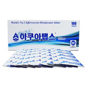 AQT-100 저수조소독약 내부살균세척 아쿠아탭스 100정 정수기부품