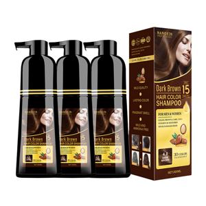 나녹신 쉽고 빠른 염색 새치커버 염색샴푸 200ml, 다크브라운 3개