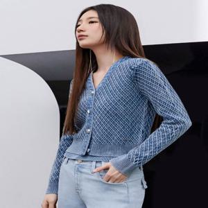 [게스] 여성 [SUZY][블랙]입체격자 스웨터 탑YP2S1660