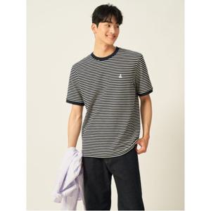 강연 밀라노 스트라이프 라운드 티셔츠  네이비 (BC5442C35R)