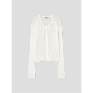 오픈워크 라운드넥 써머 카디건  화이트 (32555ALY21)