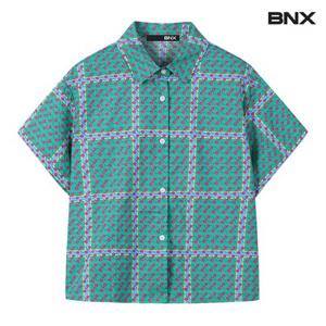 정상가:99,000원 | 도트 체크 유니크 비비드 반팔 셔츠 (BW2BL036L0)