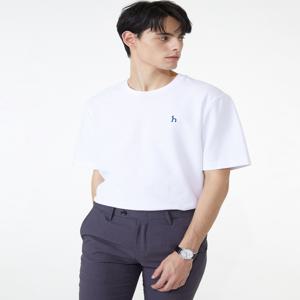남성 WHTS4B503WT [스테디셀러]화이트 퍼피로고 면혼방 반팔티셔츠