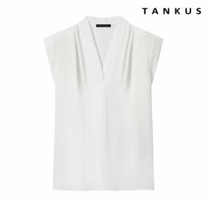 정상가:59,000원 ㅣ 핀턱 브이넥 실크 블라우스 (TX2BL024L0)