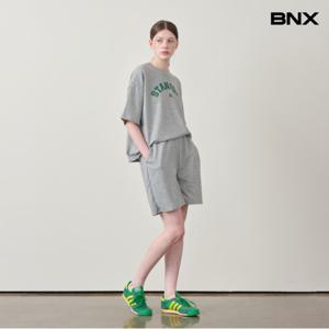 정상가:69,000원 ㅣ 레터링 포인트 반팔 반바지 셋업 (BX2OP032L0)