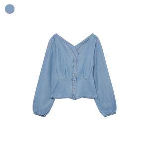 여성 브이넥 긴팔 셔츠 YN2D6255