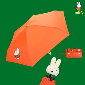 뮤직 패턴 귀여운 캐릭터 손잡이 우산 자외선차단 80% 5단 우양산 (우산 겸 양산)+ 파우치 MISS-2202