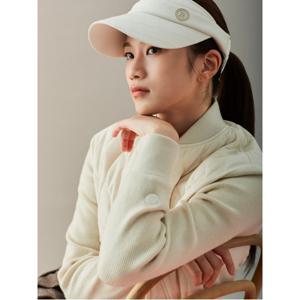 [24FW]여성 니트 소매 커브 퀼팅 패딩 아우터  아이보리
