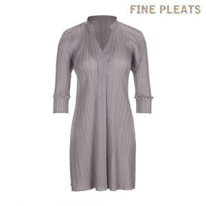 [FINE PLEATS] 피네 플리츠 차이나 7부 튜닉 라이트 그레이