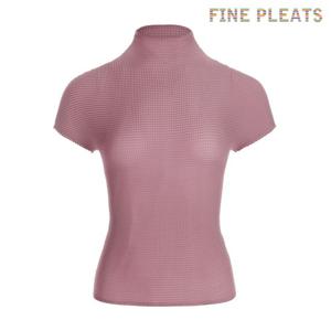 [FINE PLEATS] 피네 플리츠 터틀 반팔 탑 핑크
