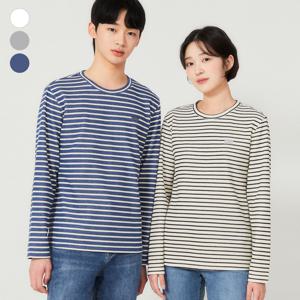 유니 세미오버핏 사카리바 스트라이프 긴팔티 NP1KE404