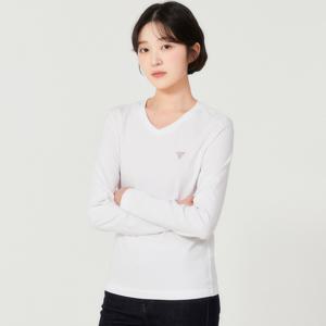 여성 레귤러핏 브이넥 긴팔티 OP1KE402