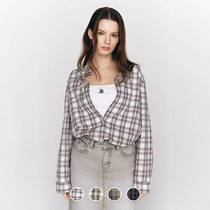345513 여 루즈핏 체크 셔츠