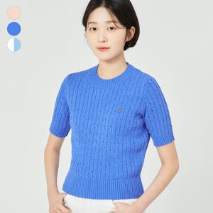 [ON] 여성 세미크롭 반팔 스웨터 OP2SE601