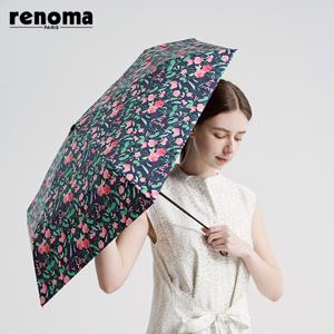 스위트 피플라워 패턴 자외선 차단 차광율 99.9 미니 암막 3단 슬림 수동 양우산 (우산 겸 양산) RSL-2506