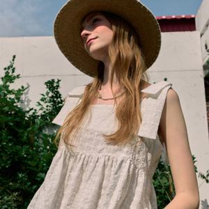 Bella Lace Ribbon Sleeveless Blouse - White
