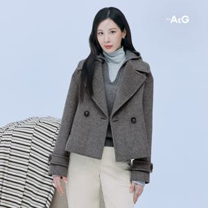 [론칭가 99,900원] 더엣지 24FW 울혼방 헤링본 더블 코트