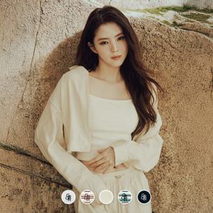 지오다노 여성 여름 립 스판 골지 크롭 탱크탑 민소매 나시 325533/05325533
